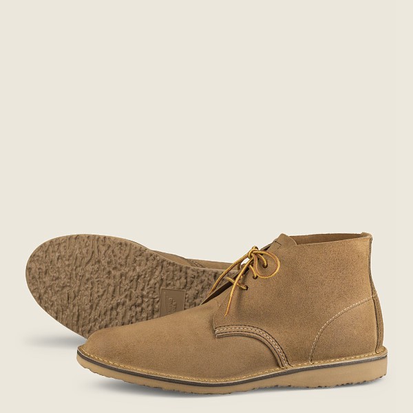 Red Wing Heritage Ayakkabı Erkek - Weekender - Chukka Muleskinner Deri - Haki - 74CIOJYEX